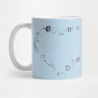 Heart shaped Swiftie inspired design Mug